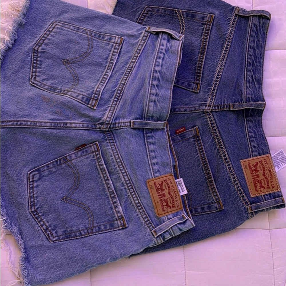 Levi's Blue Denim Jean shirt- two pairs size 28